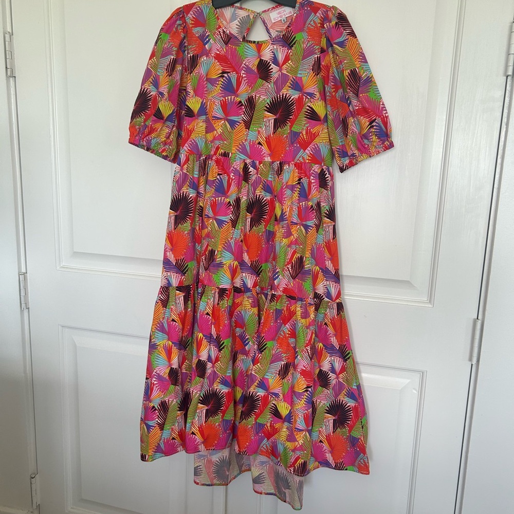 Vibrant Multicolor Patterned Dress - Picture 7 of 9